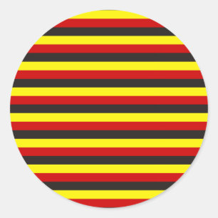 Pegatina Redonda franjas de la bandera aborigen