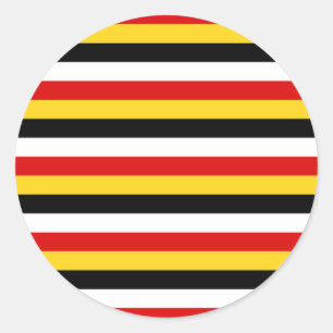Pegatina Redonda franjas de la bandera de Timor Oriental Papua Nuev