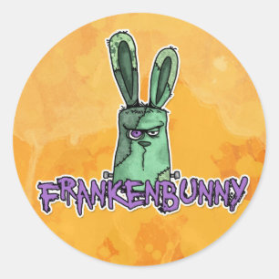 Pegatina Redonda frankenbunny