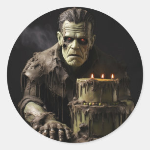 Pegatina Redonda Frankenstein