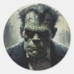 Pegatina Redonda Frankenstein