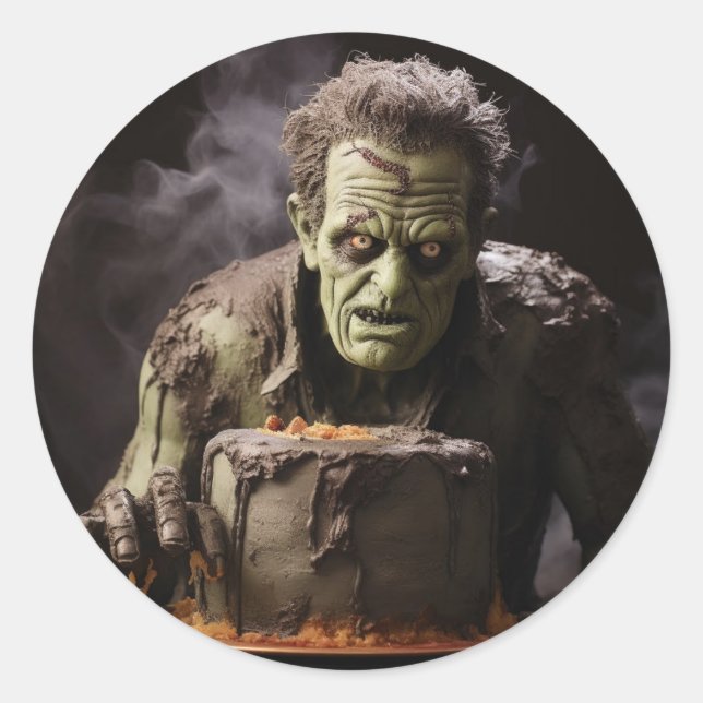Pegatina Redonda Frankenstein (Anverso)