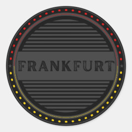 Pegatina Redonda Frankfurt City Pride Emblem – German Identity