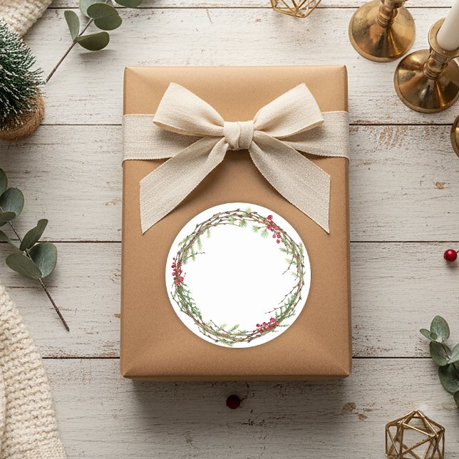 Pegatina Redonda Frasco de Mason para Envasado de Mermelada Navideñ (Subido por el creador)