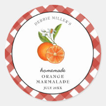 Frasco de mermelada de naranja de acuarela