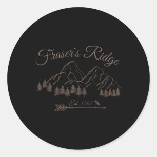 Pegatina Redonda Fraser'S Ridge North Carolina Est1767