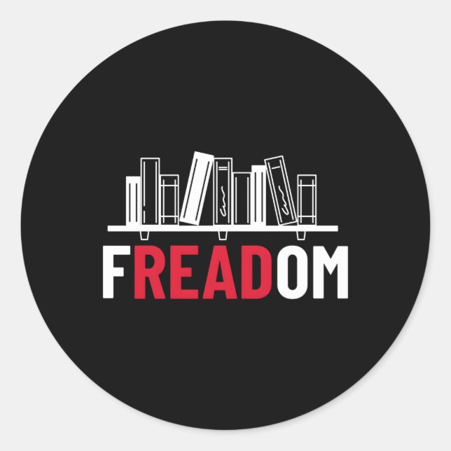 Pegatina Redonda Freadom Leí Libros Prohibidos Semana Libr (Anverso)