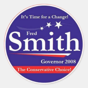 Pegatina Redonda Fred Smith