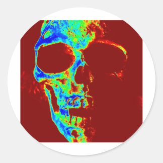 Pegatina Redonda Freddy de neón