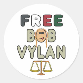 Pegatina Redonda Free Bob Vylan