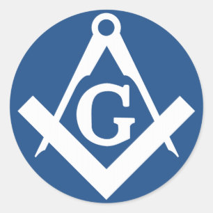 Pegatina Redonda Free Mason