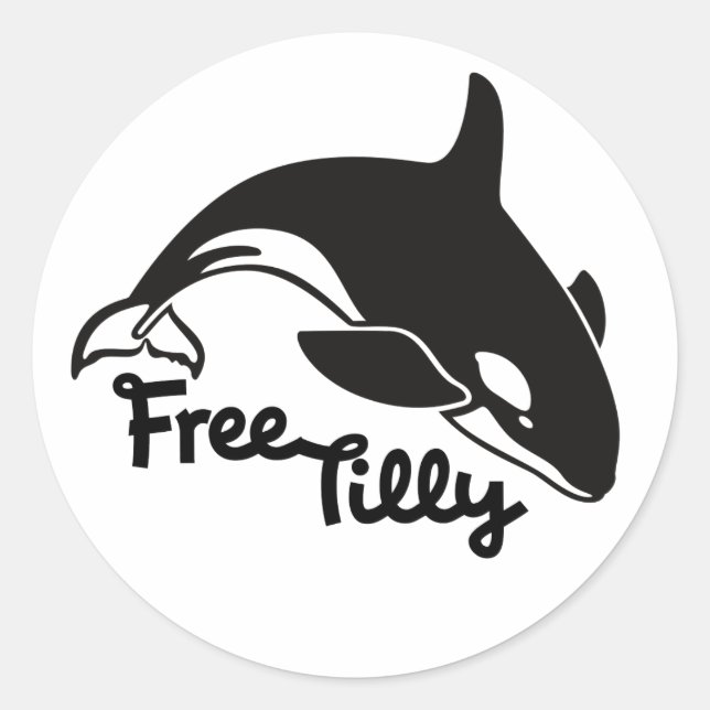 Pegatina Redonda Free Tilly (Anverso)