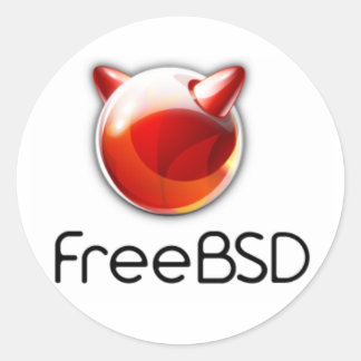 Pegatina Redonda FreeBsd logo
