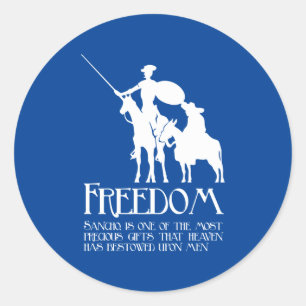 Pegatina Redonda Freedom, Sancho