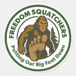 Pegatina Redonda Freedom Squatchers Stickers (round)