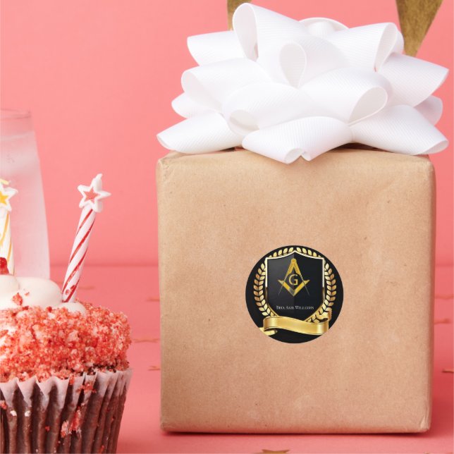 Pegatina Redonda Freemason (Fiesta)