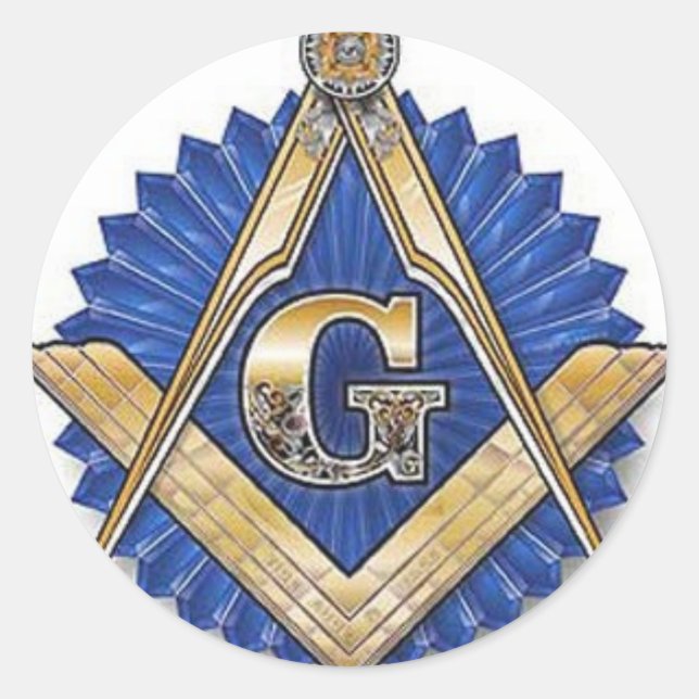 Pegatina Redonda Freemason (Anverso)