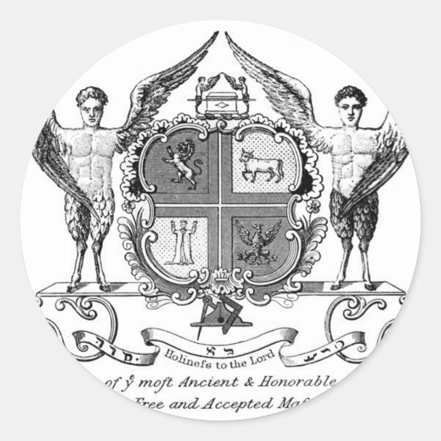 Pegatina Redonda Freemason (Anverso)