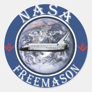 Pegatina Redonda Freemason de la NASA