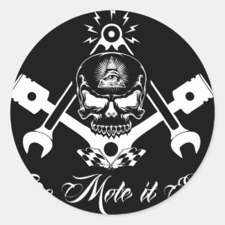 Pegatina Redonda Freemason-Widows-Sons-Masonic-Hotrod-Logo-20160407