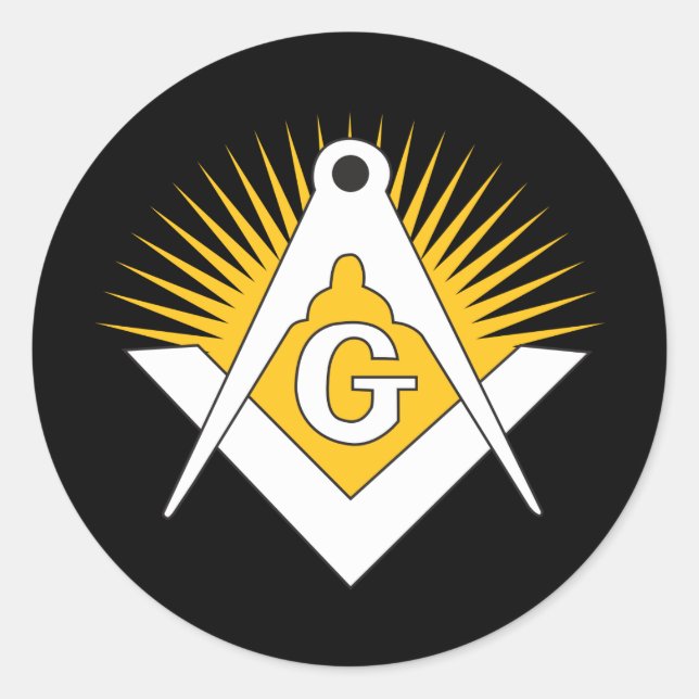 Pegatina Redonda Freemasonry symbol (Anverso)