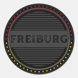 Pegatina Redonda Freiburg City Pride Emblem – German Identity