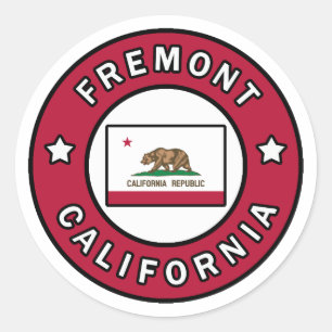 Pegatina Redonda Fremont California