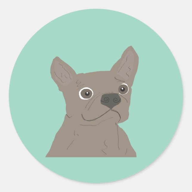 Pegatina Redonda French Kisses (Anverso)