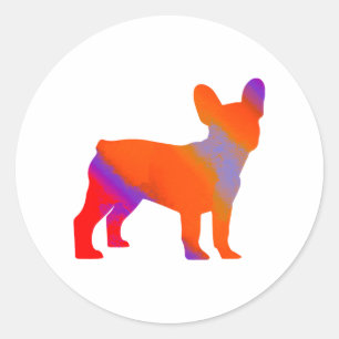 Pegatina Redonda Frenchie