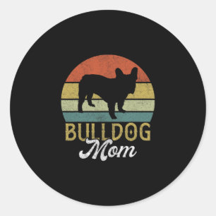 Pegatina Redonda Frenchie Bulldog Mama