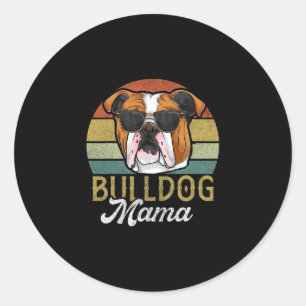 Pegatina Redonda Frenchie Bulldog Mama Dog Mom
