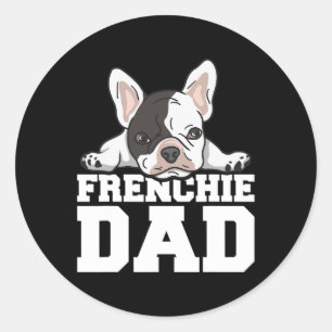 Pegatina Redonda Frenchie Dad Cita Para Tu Padre Francés