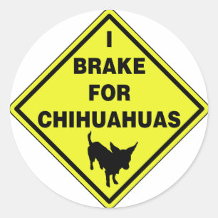 Pegatina Redonda Freno para las chihuahuas