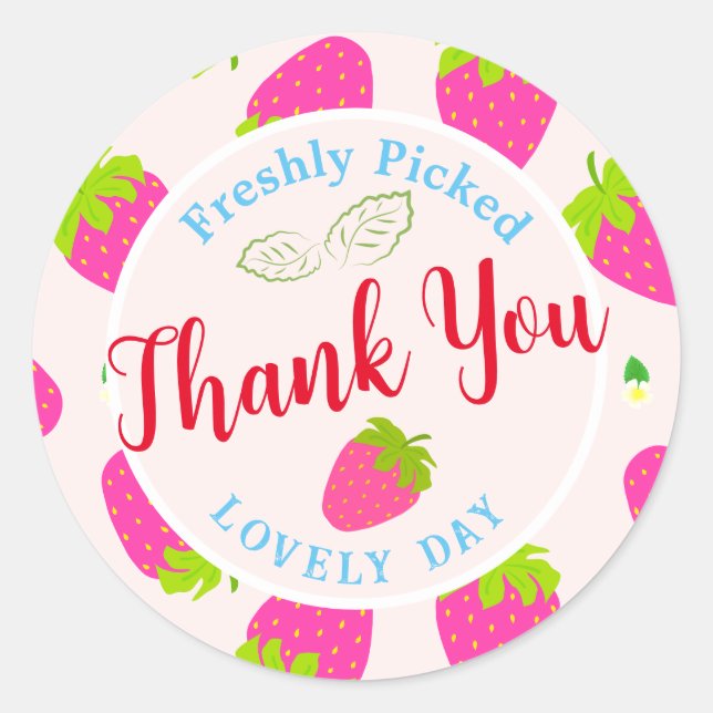 Pegatina Redonda Fresa Beige