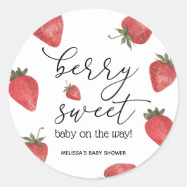 Pegatina Redonda Fresa Berry Sweet Baby Favor