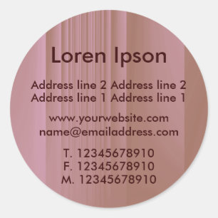 Pegatina Redonda Fresa Chocolate Negocios / Perfil