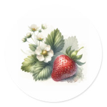 Fresa dulce y flor