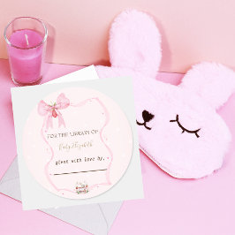 Pegatina Redonda Fresa, ganso, polka de marco doble puntas Baby Sho