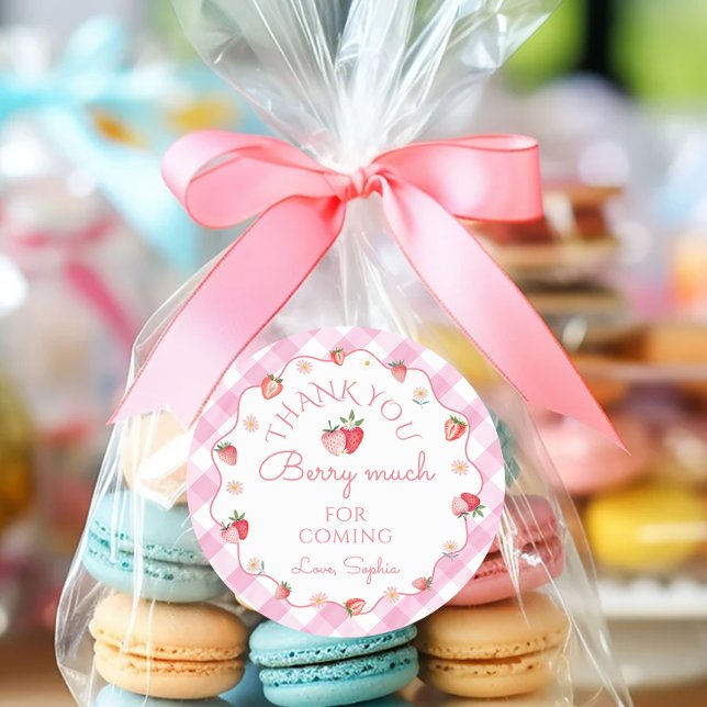 Pegatina Redonda Fresa gracias a Berry mucho por venir (Subido por el creador)