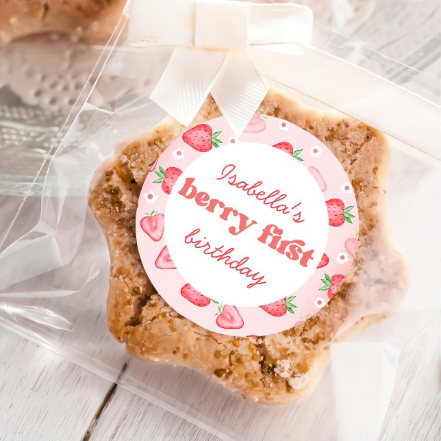 Pegatina Redonda Fresa Gracias Berry Mucho (Subido por el creador)