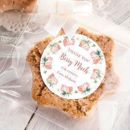 Pegatina Redonda Fresa Gracias Berry Mucho