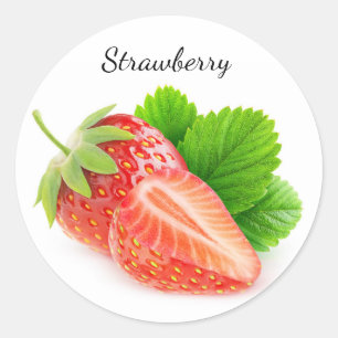 Pegatina Redonda Fresas