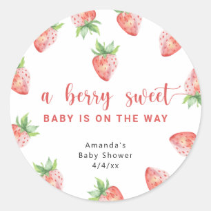 Pegatina Redonda Fresas acuáticas