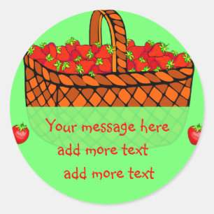 Pegatina Redonda Fresas Conservan Etiquetas De Cañón