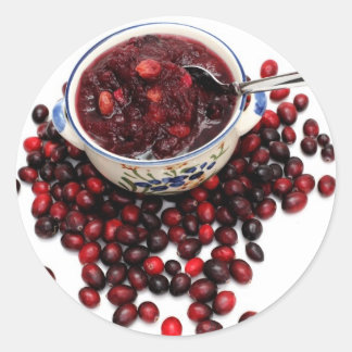 Pegatina Redonda Frescas Crujientes Y Salsa