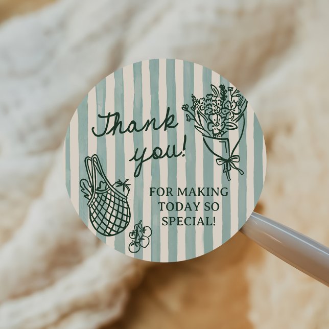 Pegatina Redonda Fresco Recién Salido Del Mercado Cumpleaños Nupcia (Subido por el creador)