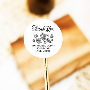 Pegatina Redonda Fresco Recién Salido del Mercado Despedida de Solt