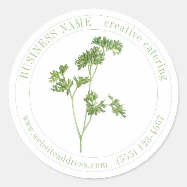 Pegatina Redonda FRESH PARSLEY Biz ID Pegatinas redondos grandes (Anverso)