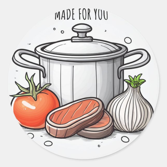 Pegatina Redonda Freshmade (Anverso)