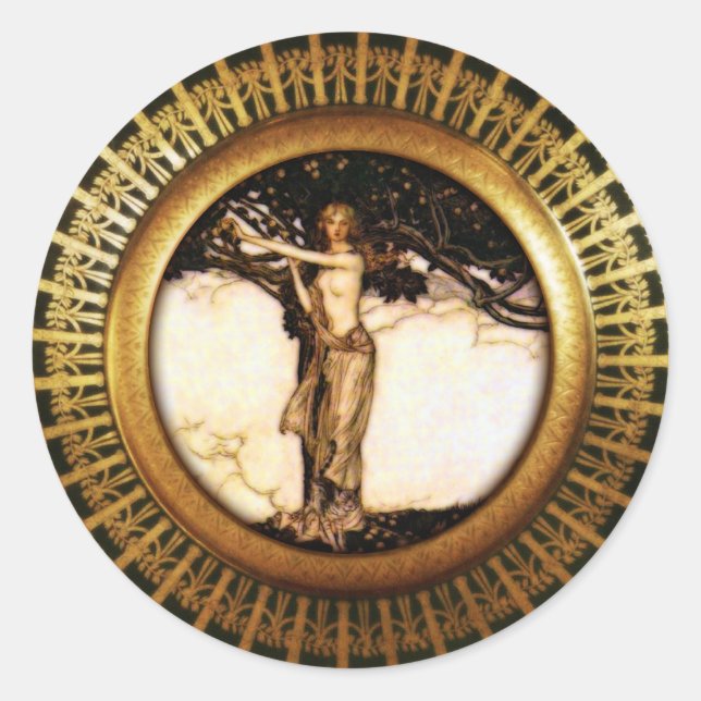 Pegatina Redonda Freya Gold (Anverso)
